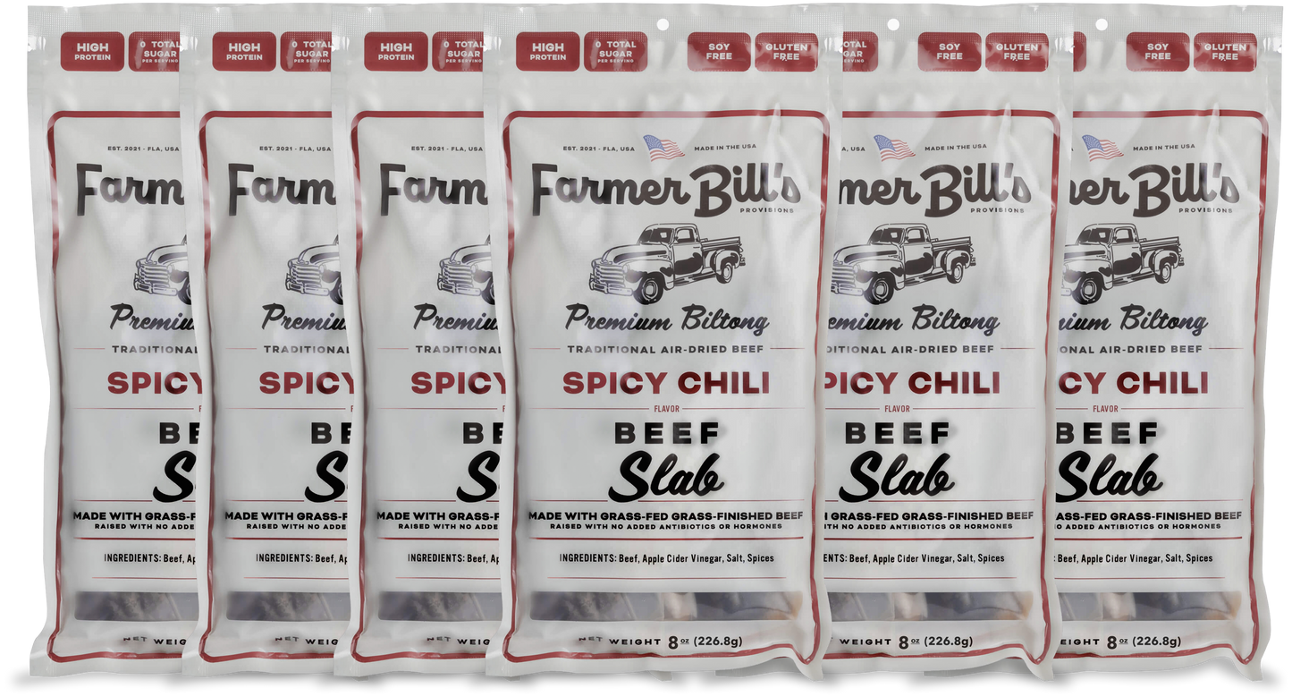 8 oz Spicy Chili Beef Biltong Slab