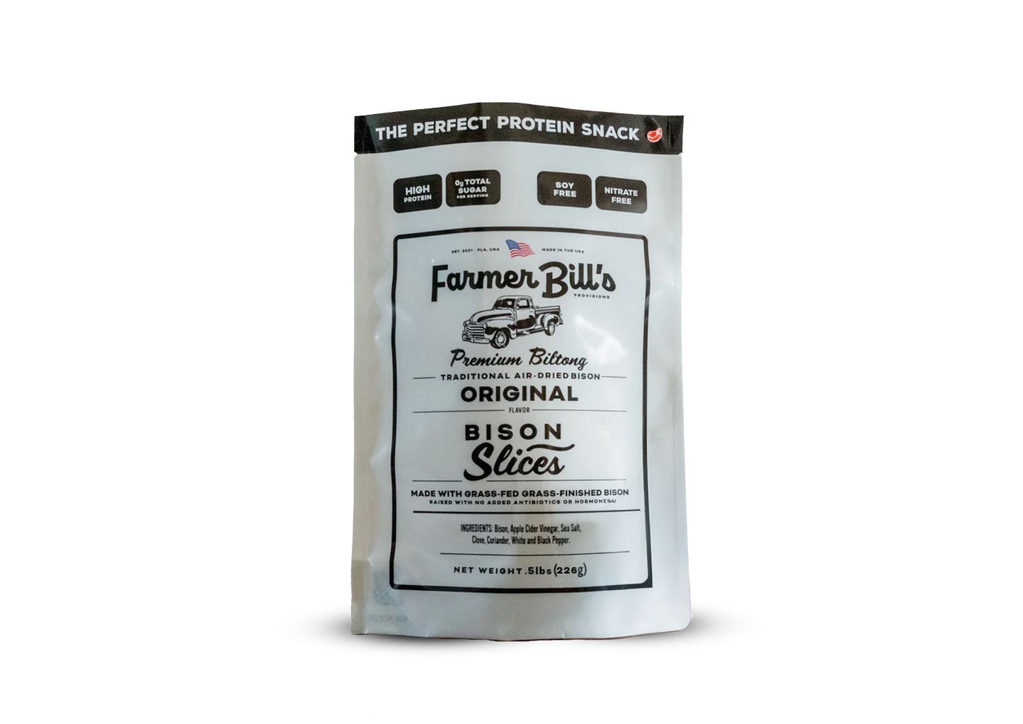 1/2 lb Sliced Original Bison Biltong