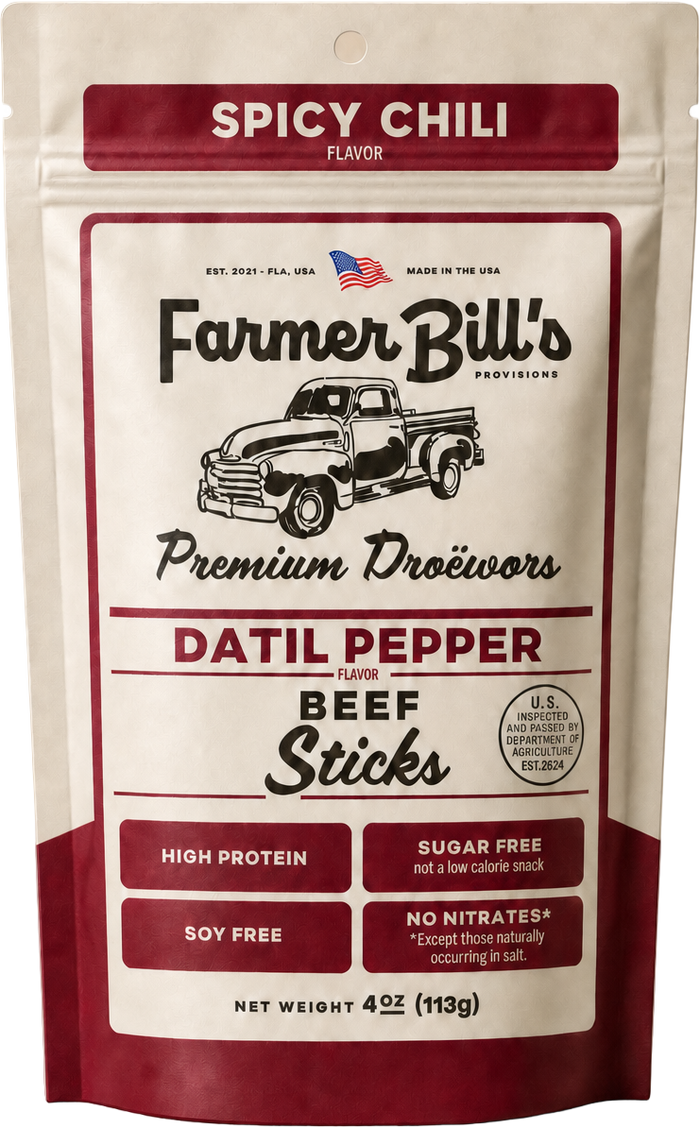 Datil Pepper Beef Sticks package