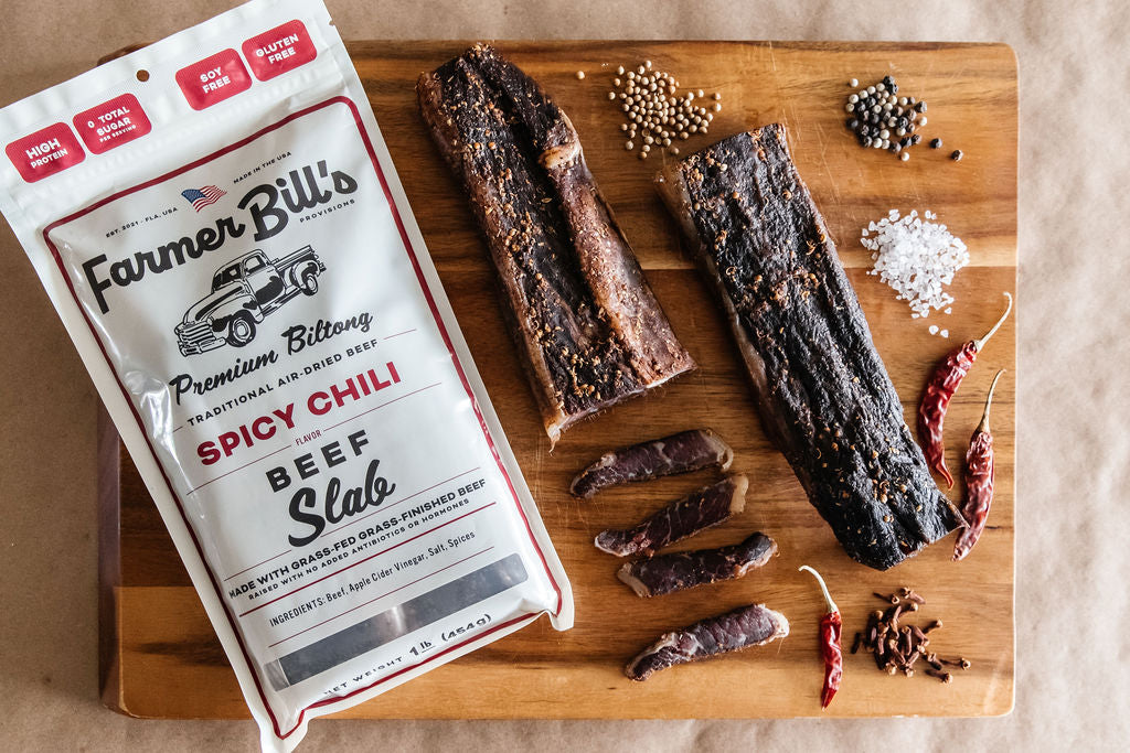 1 lb Spicy Chili Beef Biltong Slab!