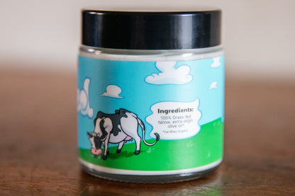 Whipped Unscented Grass-fed Tallow Balm 4 oz!