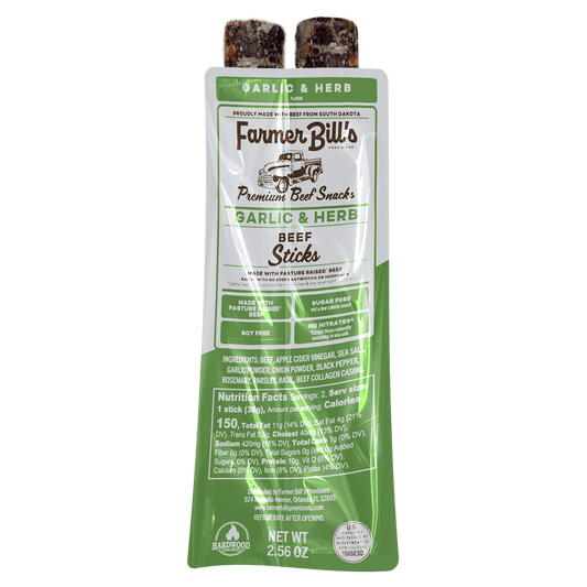 12 Garlic & Herb Beef Sticks