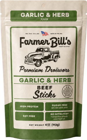 Garlic & Herb Beef Sticks package